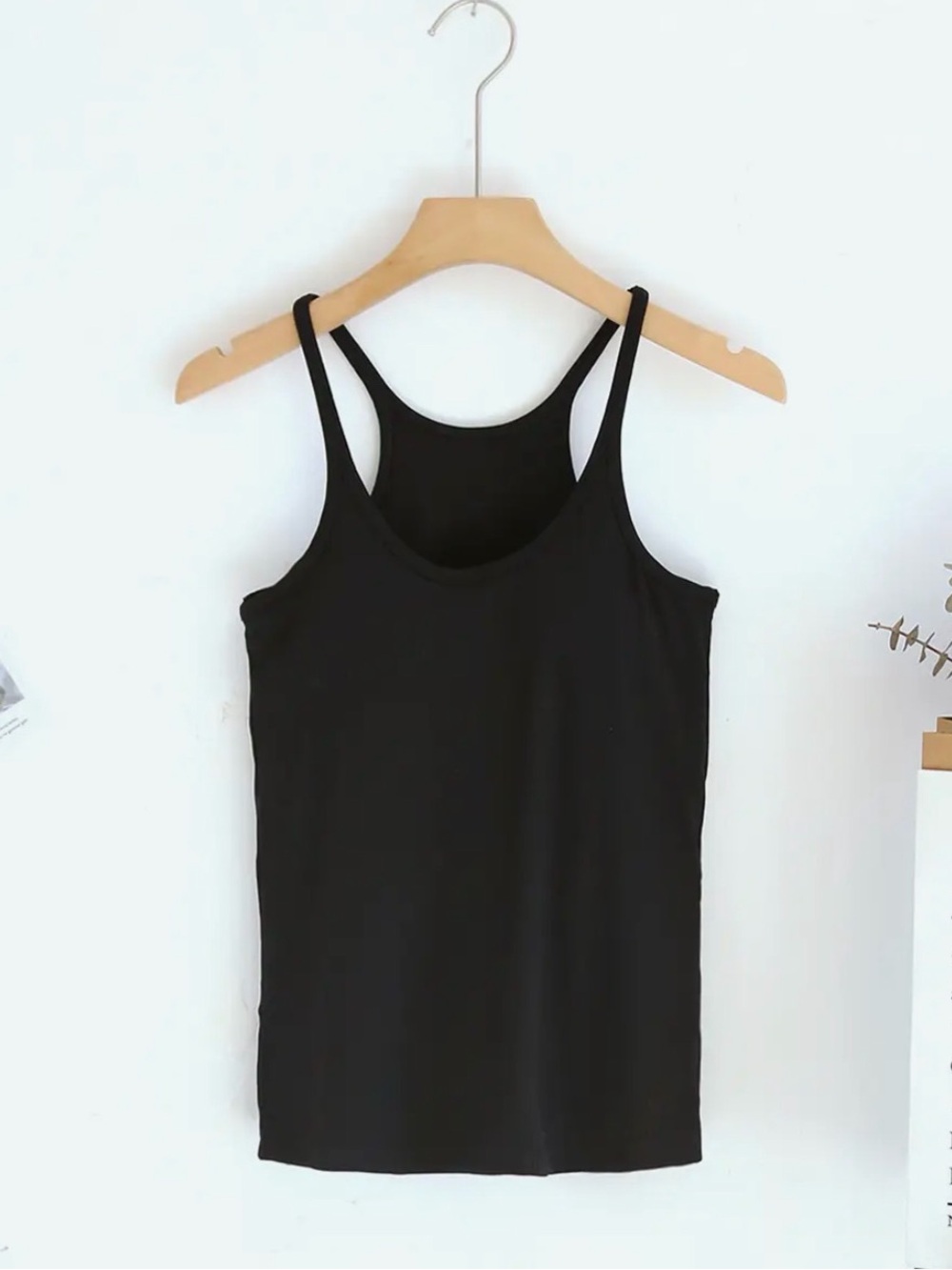 Women's Black Double-Strap Tank Top
